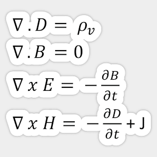 Maxwell's Equations Sticker